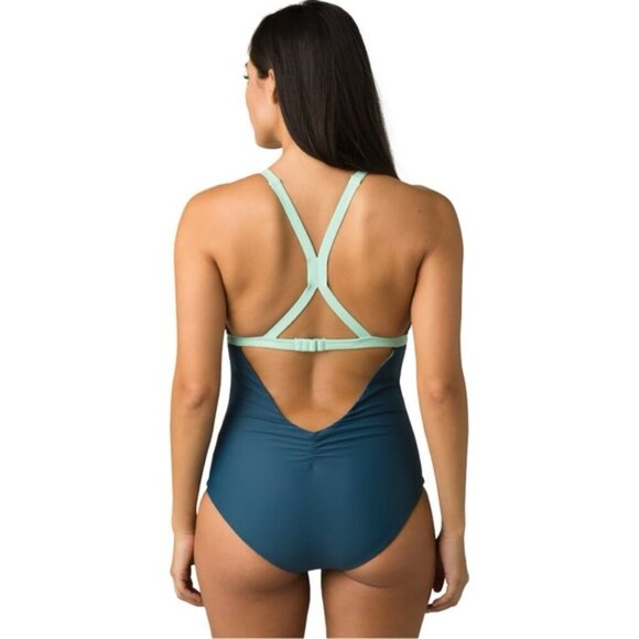 PRANA • Amaka One Piece Swimsuit in Atlantic Colorblock • XS - Picture 11 of 12